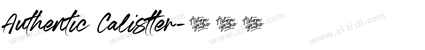 Authentic Calistter字体转换